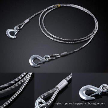 Cuerda de alambre de acero con ganchos